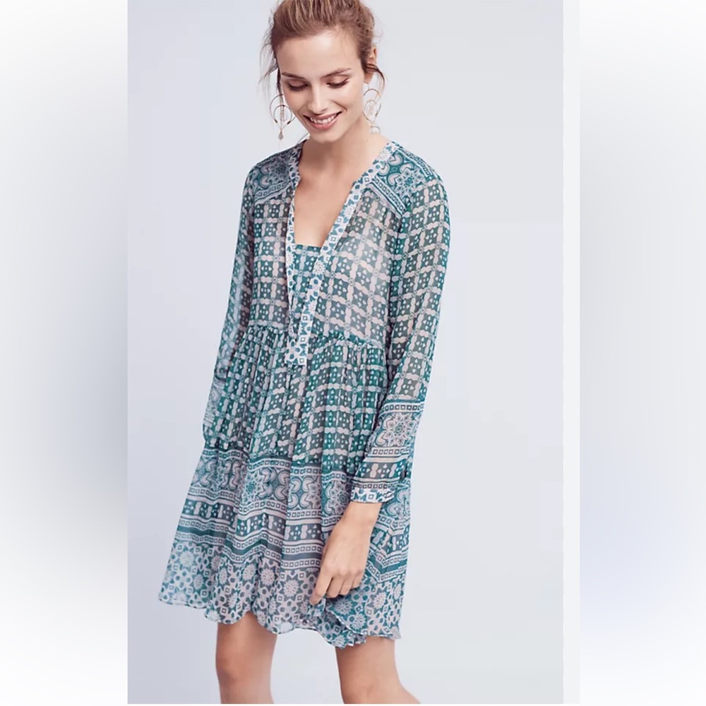 Anthropologie Maeve Bohemian Patterned Dress 8